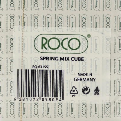 Roco 6315 Standard Self Stick Notes Cube, Spring, 3