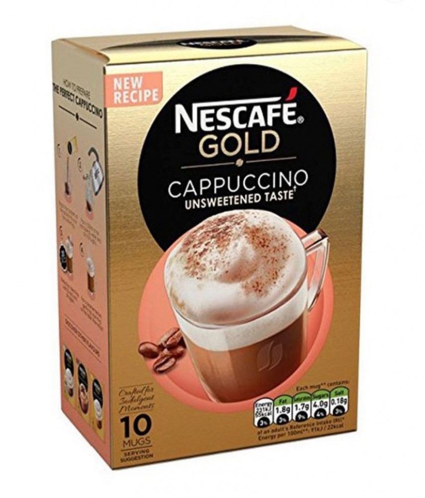 Nestle Nescafe Gold Cappuccino Without Sugar 10 Sticks  