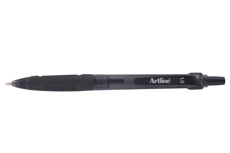 Artline Retractable Ballpoint Pen EK-8410 Black 1mm PK 12pcs