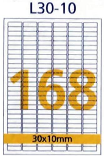 Label 168 (30x10mm) 100 Sheet 