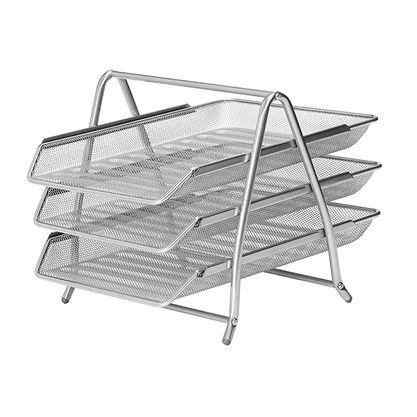 SAB Document Tray 3 Level Silver Color 