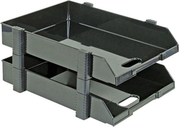 Elsoon Document Tray 2 Layer Black Color 