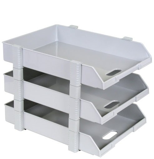 Elsoon Document Tray 3 Layer Grey Color 