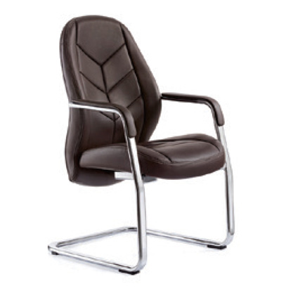 High Quality Office Chair Visitor Leather With Chrom Base 