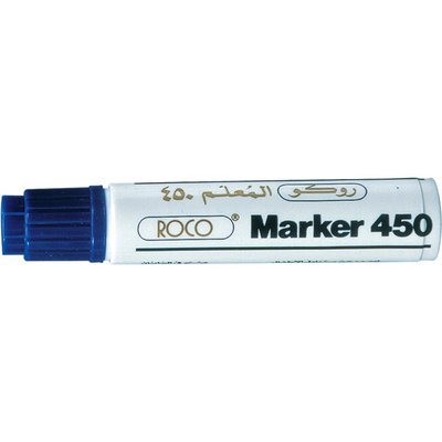 Roco Jumbo F450 Permanent Marker 4-8mm Chisel Tip Blue 