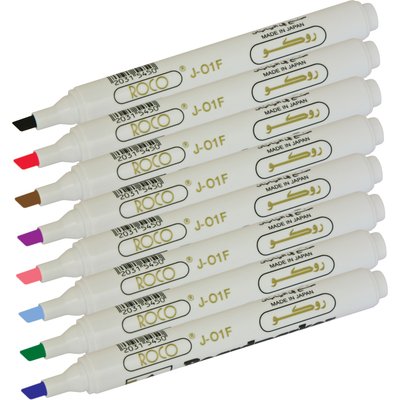 Roco Whiteboard Marker 1.5-3mm Chisel Tip Black / Red / Blue / Green / Violet / Pink / Brown / Sky Blue