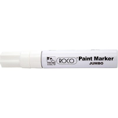 ROCO Jumbo Paint Marker 8mm Chisel Tip White 