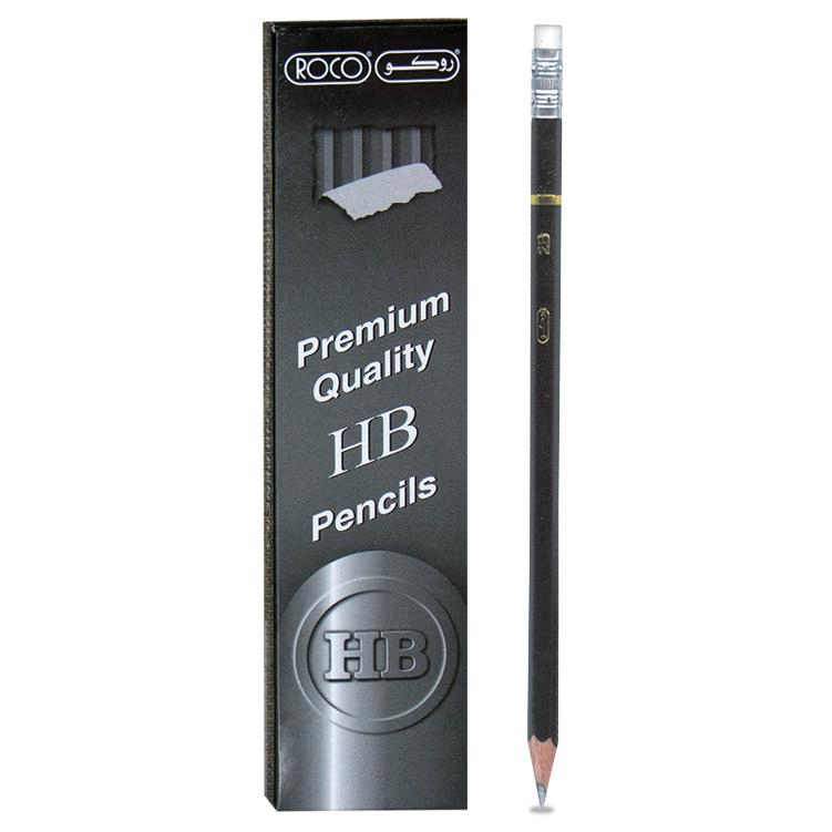 Roco Premium Black Pencil HB Medium 12Pcs 