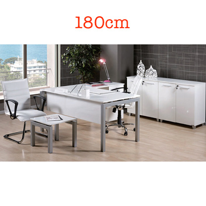 Modern Office Desk with Side Table 180x80x74cm 