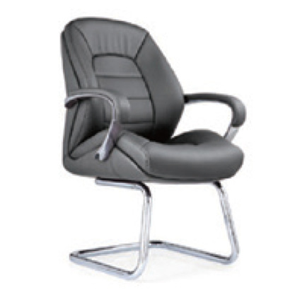 Office Chair Visitor Leather With Chrome Base 