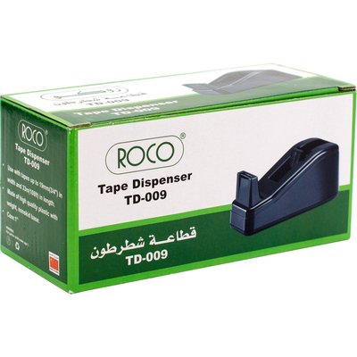 Roco Desktop Tape Dispenser 1in (2.54cm) Black 