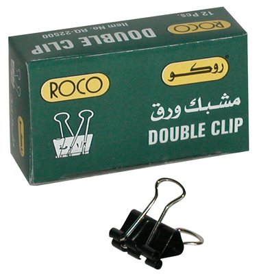 Roco Binder Clips 14.22mm Paint Coated Black 