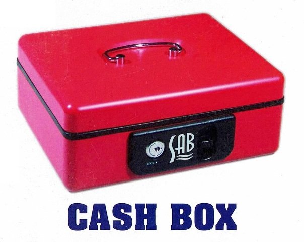SAB Cash Box Red Color Size 165x125x80mm 