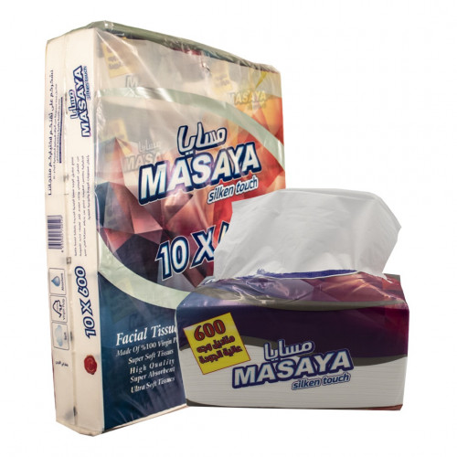 Masaya Face Tissue 600 Sheet PK 10pcs 
