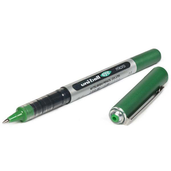 Uni-Ball Eye UB-150 Liquid Ink Pen Green Ink Color 0.5mm Ballpoint 