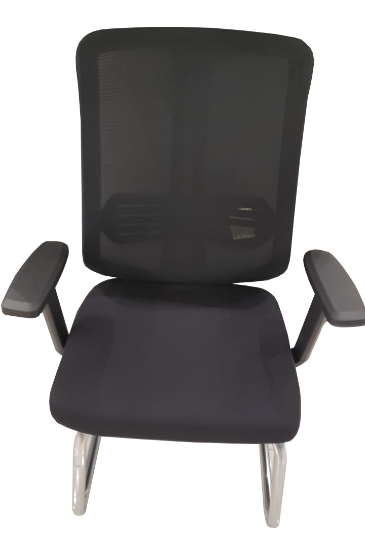 Visitor Chair Mesh Black Color 