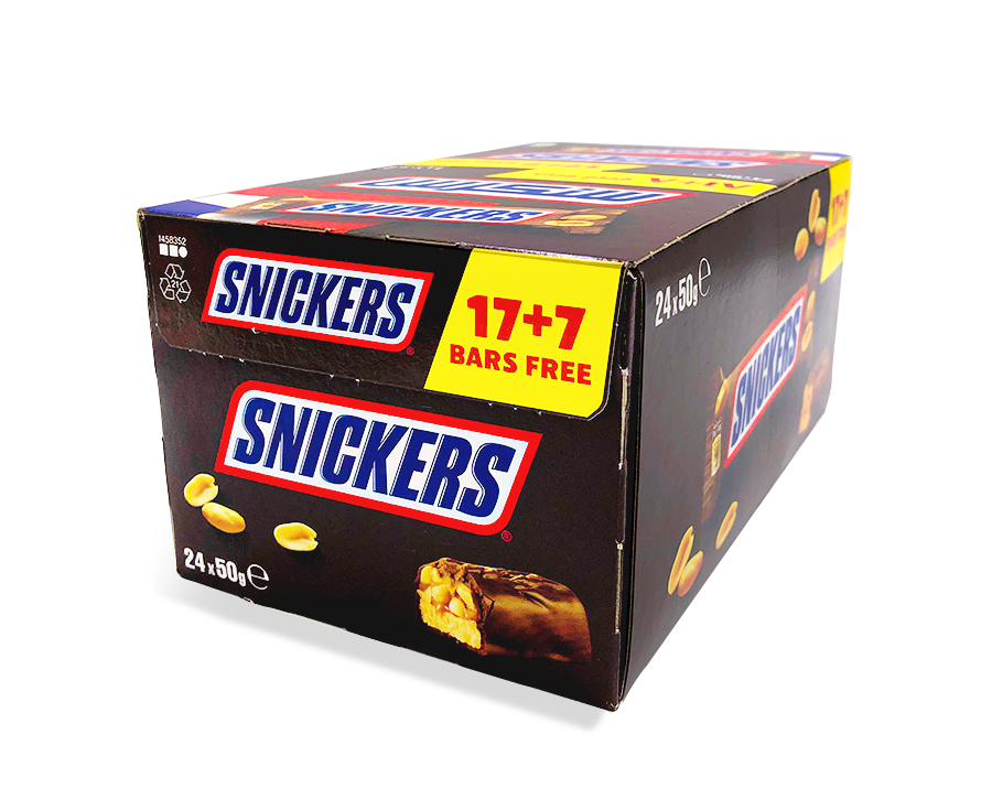 Snickers 50gr/17+7pcs  