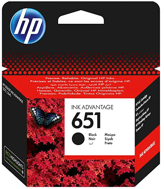 HP 651 Black Original Ink Advantage Cartridge - C2P10AE