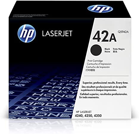 HP 42A Black Original LaserJet Toner Cartridge Q5942A