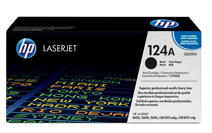 HP 124A Q6000A Black Original LaserJet Toner Cartridge