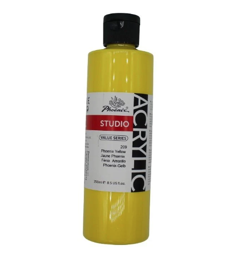 Phoenix Acrylic Colors Studio 250ml Yellow 209 