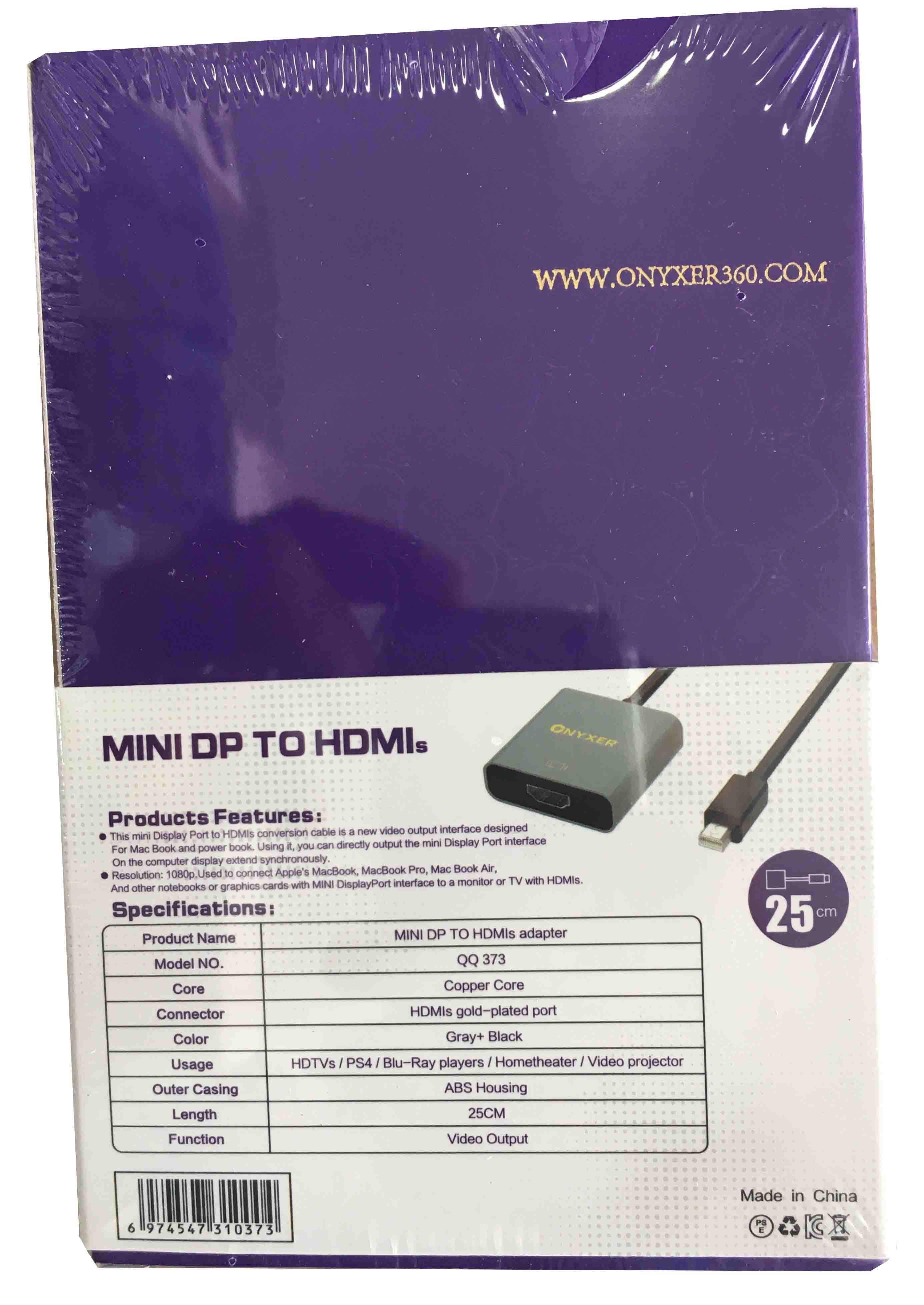 ONYXER Mini DP To HDMI 25cm 