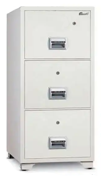 FINLOYD High Quality Safe 3 Drawers Size H117 x W54 x D68 Weight 245kg Cream Color  