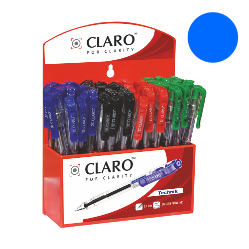 Claro Technik Ball Pen Blue Ink 50pcs  