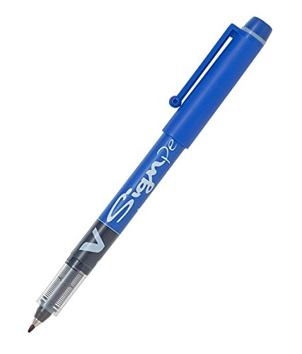 Pilot V Sign Pen Blue Ink Color Medium Felt Tip 