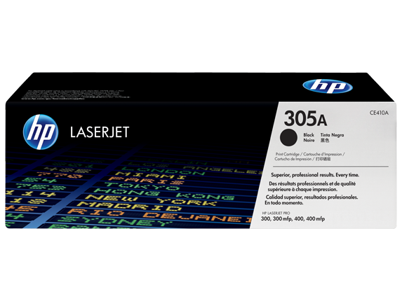 HP 305A Black Original LaserJet Toner Cartridge CE410A