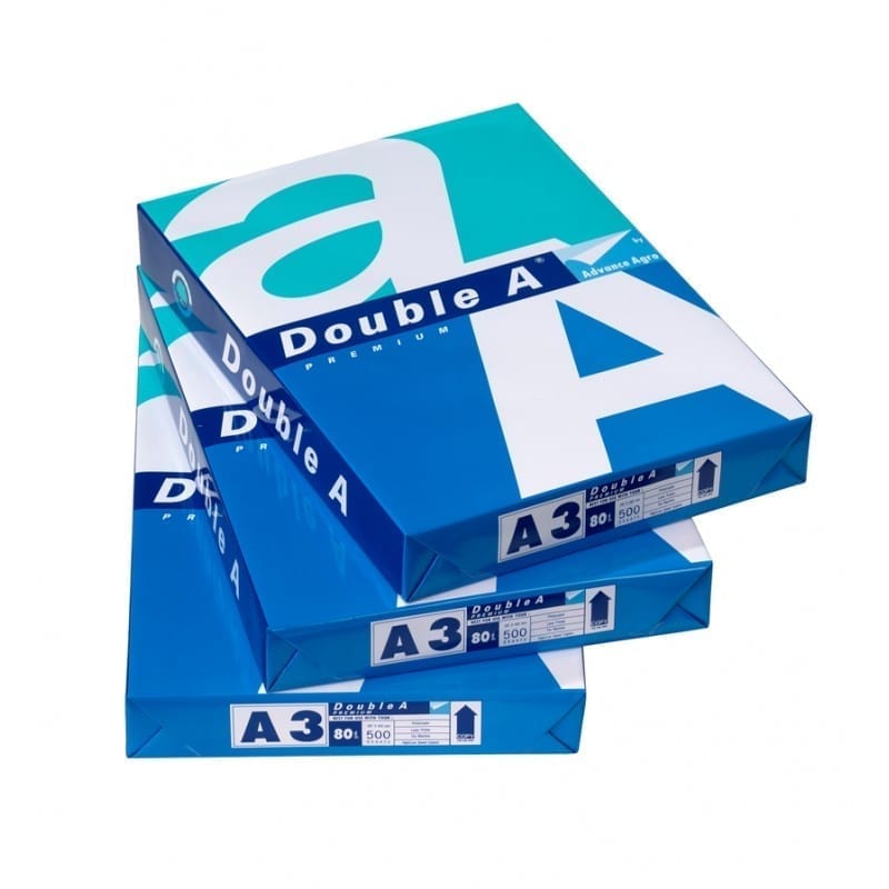 Double A A3 Copy Paper 80gsm Box of 5 Reams   