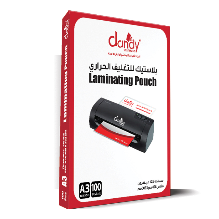 DANDY Laminating Pouch A3/125mic PK 100pcs  