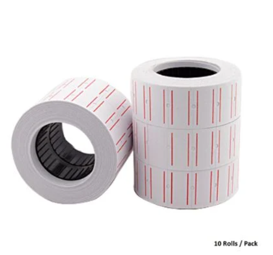 Pricing Paper Roll 1 Line With 2 Red Lines PK 10 Roll Japan 