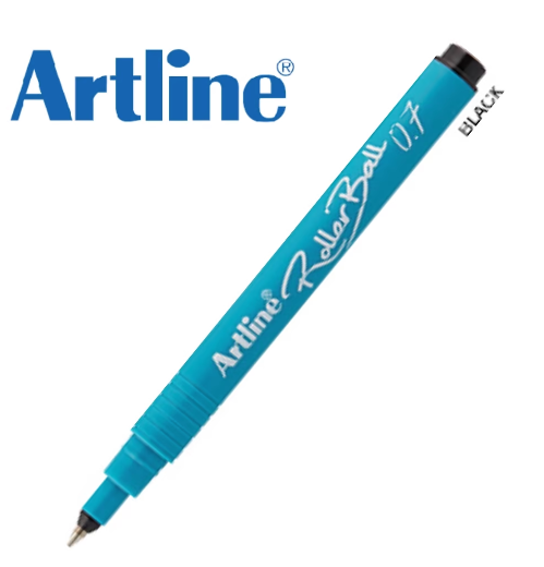 Artline Roller Ball Pen Black 0.7mm PK 12pcs  