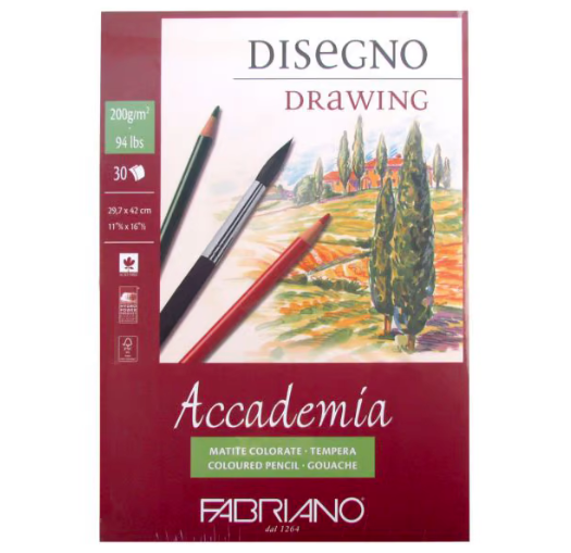 Fabriano Accademia Drawing Book 200gr 30 Sheet A3  