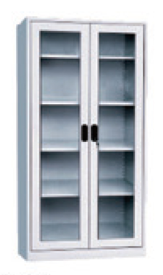 Metal Cabinet 2 Glass Doors Size 200x120x40cm 