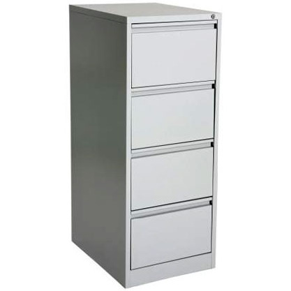 Uchida Drawer Cabinet 4 Drawers 41kg Center Lock Silver Color (Malaysia) 