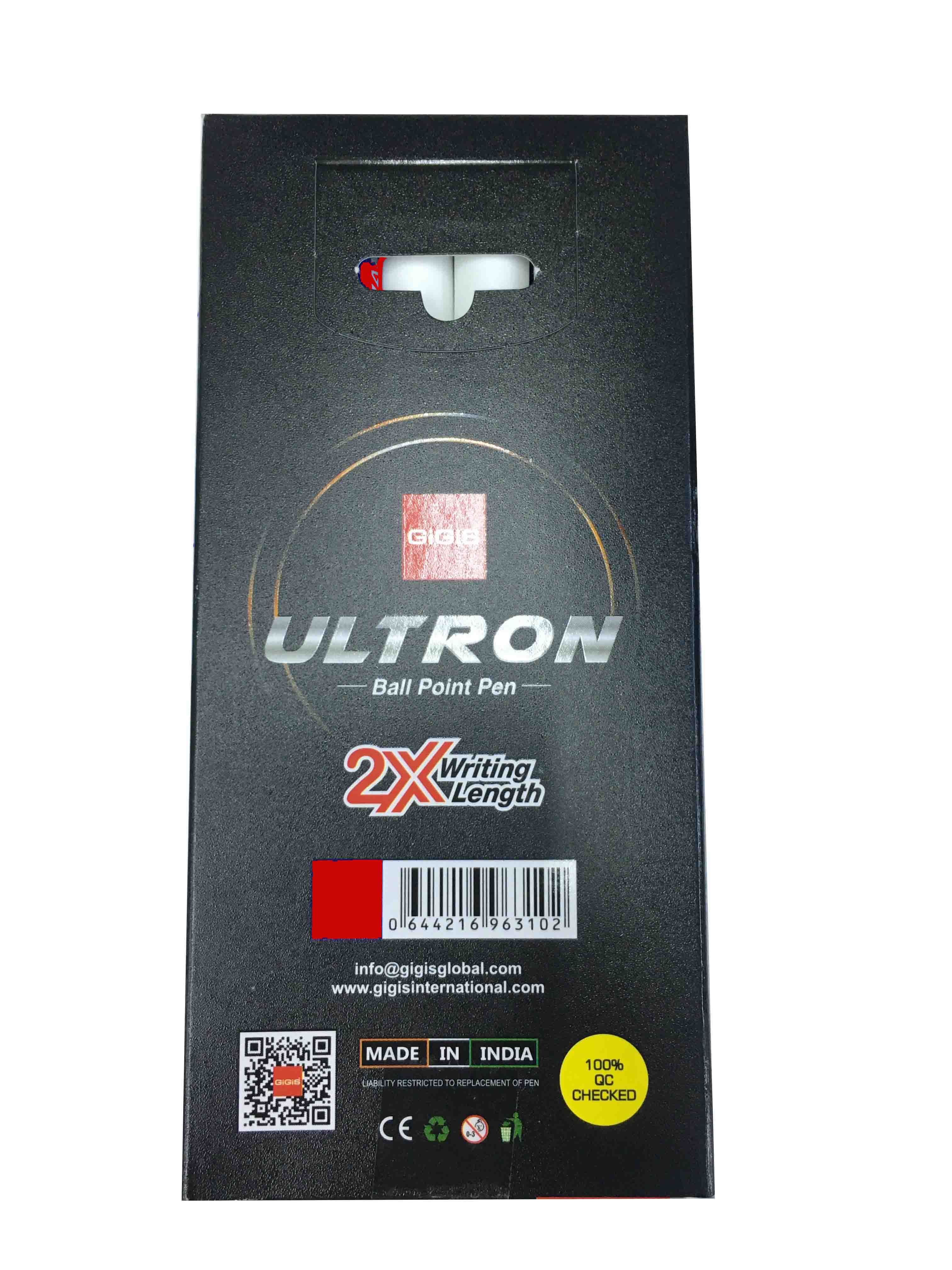 Unimax Pen Gigis Ultron 2x Red 0.7mm PK 12pcs  