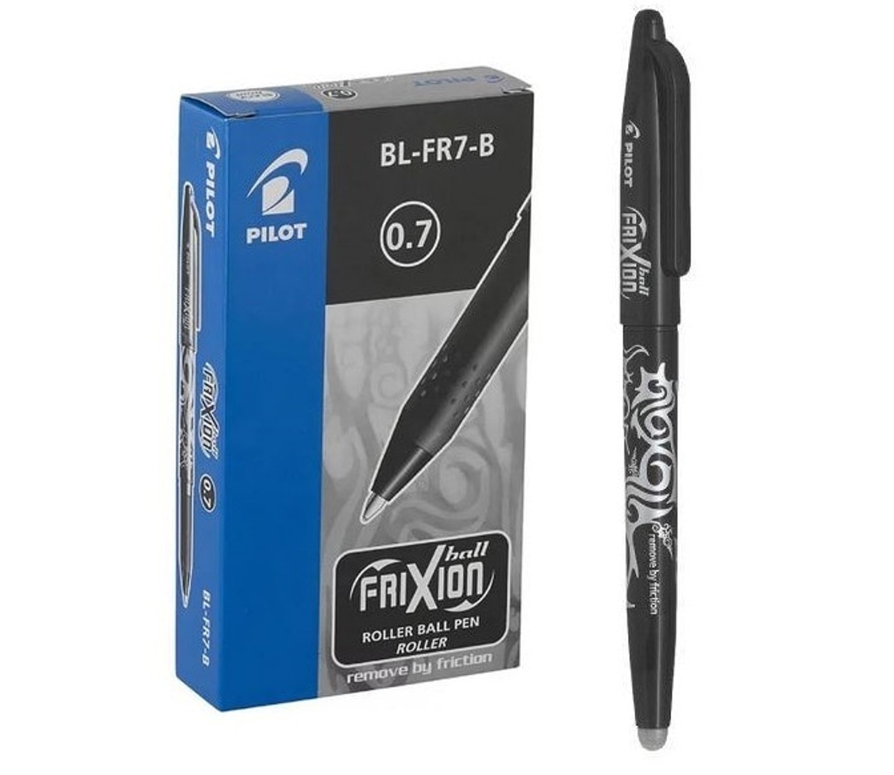 PILOT Ball FriXion Erasable Pen 0.7mm Black PK 12pcs  