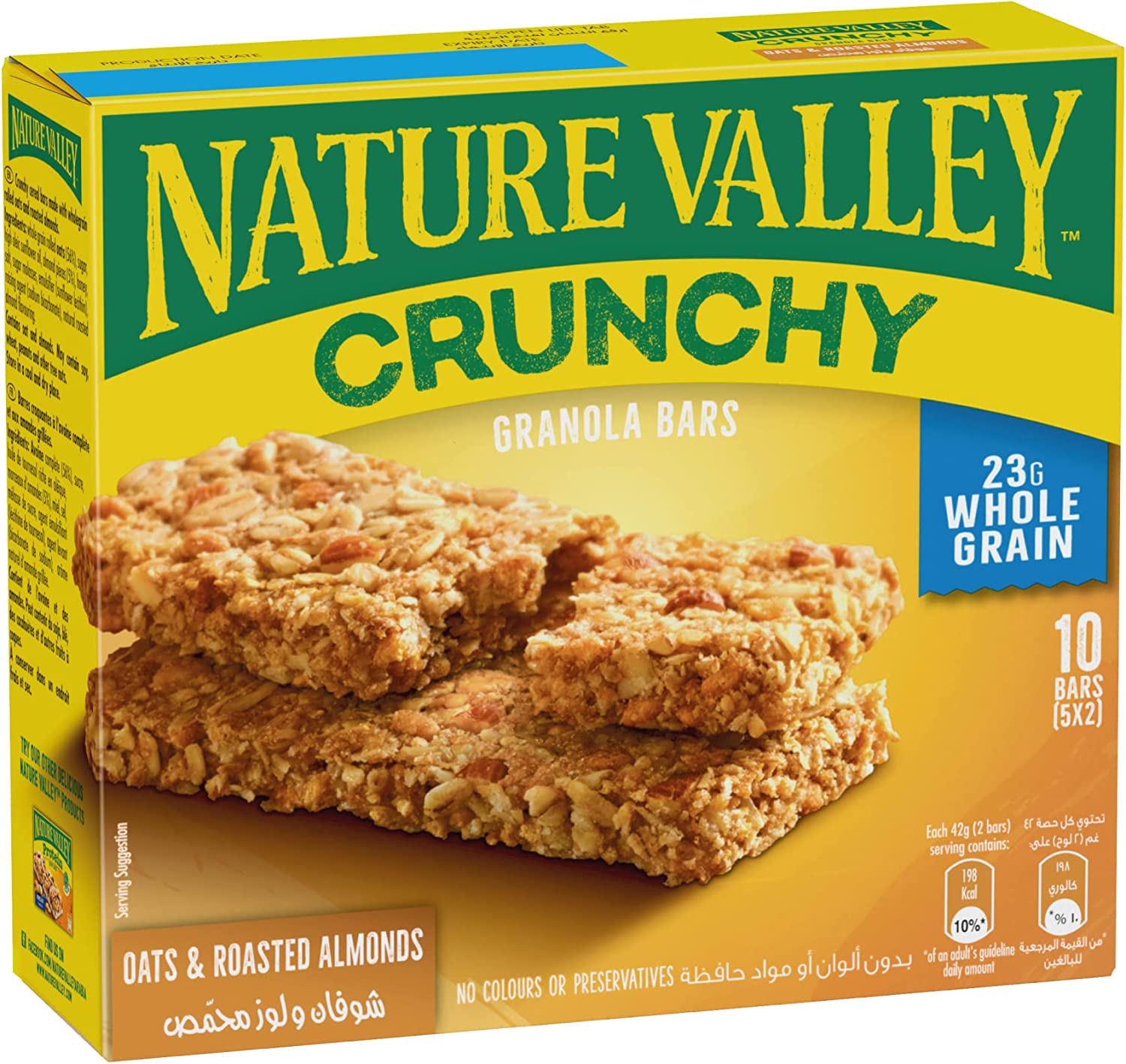 Nature Valley Crunchy Oats and Roasted Almonds 25gr  10 Bars (5x2)  