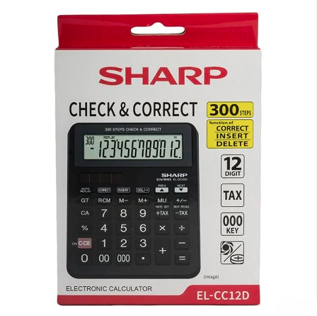 SHARP Calculator 12 Digit Model EL-CC12D  