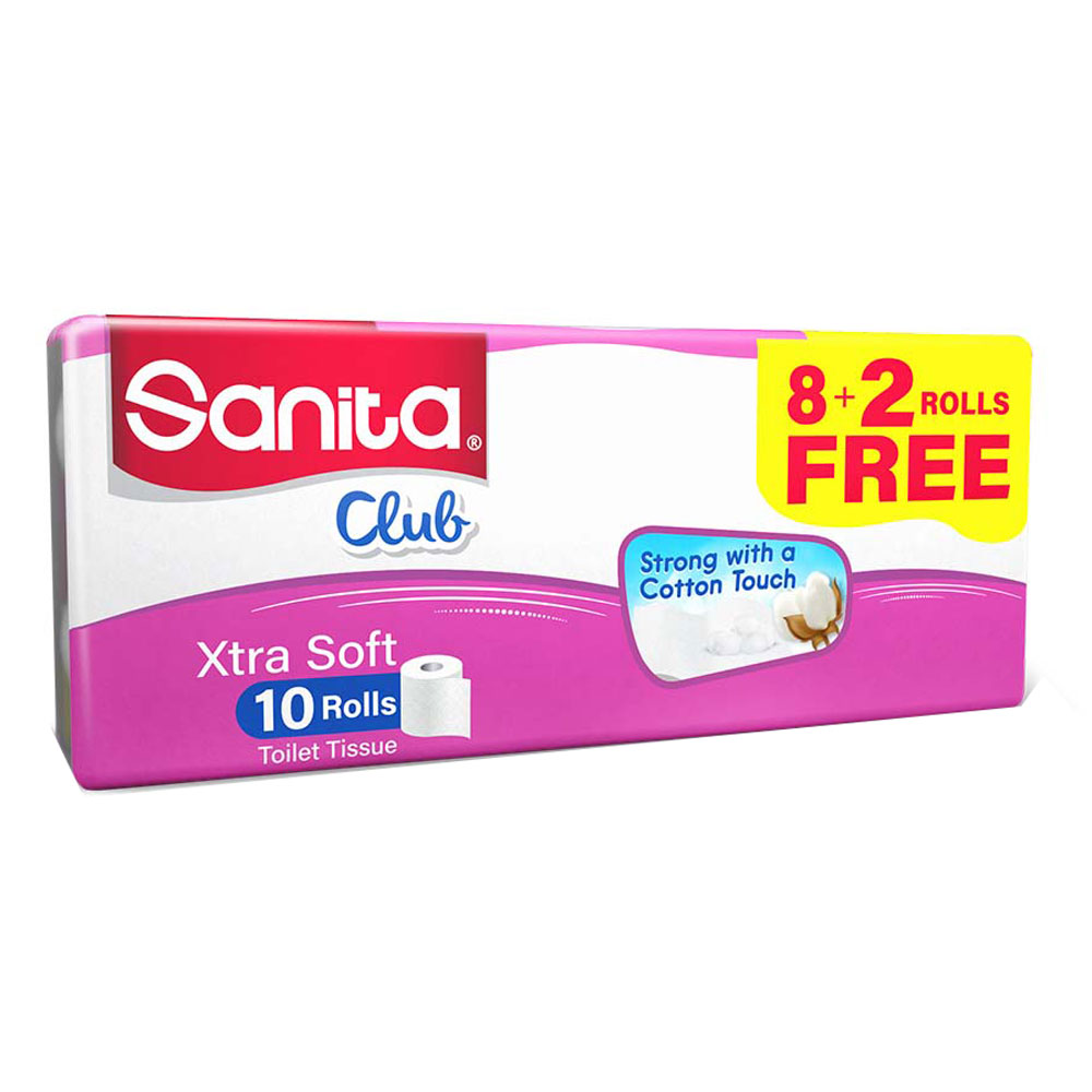Sanita Clube Toilet Tissue Roll 8+2  