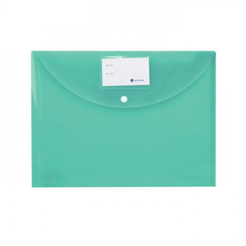 File Folder Colored With Button F/C PK 12pcs Green 