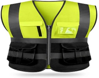 Safety Vest Two Colors Yellow & Black  