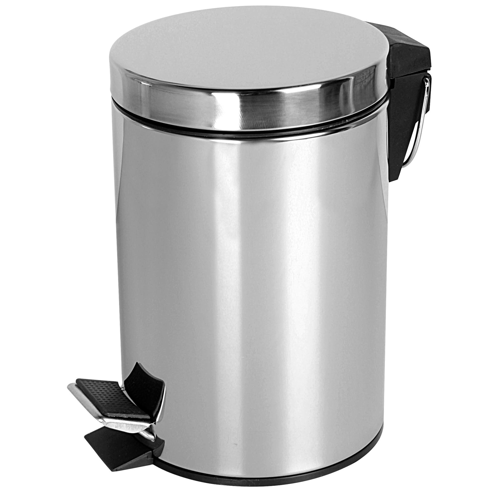 Circle Trash Can With Step-On Cover 12L  