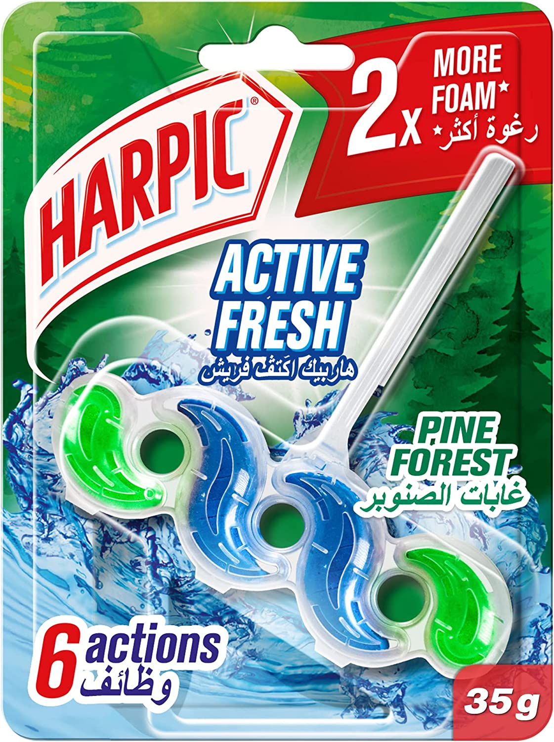 Harpic Active Fresh Pine Forest Toilet Cleaner 2x More Foam  