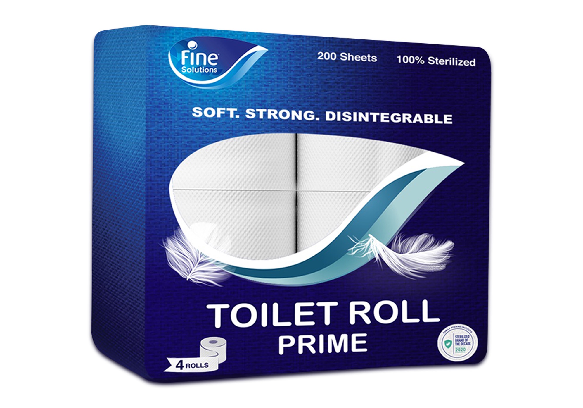 Fine Toilet Roll Prime 200 Sheet 21m 2ply PK 4 Roll Box 48 Roll  