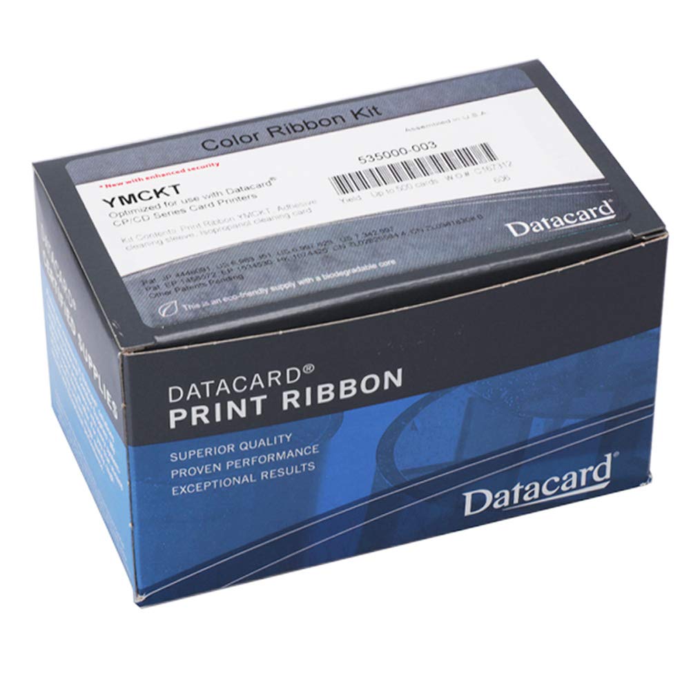 Datacard Color Ribbon Kit For CP/CD Series Card Printers YMCKT Yield Up To 500 Card 535000-003