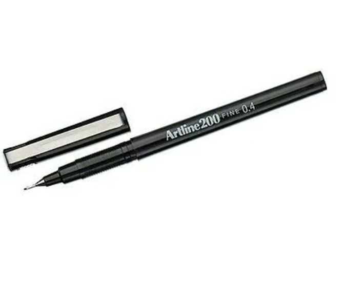 Artline Sign Pen EK-200 Black 0.4mm PK 12pcs  