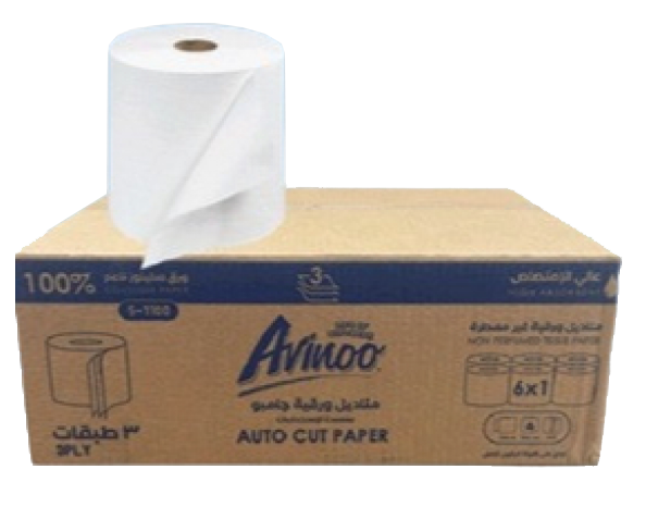 Avinoo Tissue Roll 3 Layer  Auto Cut Box 6 Roll  